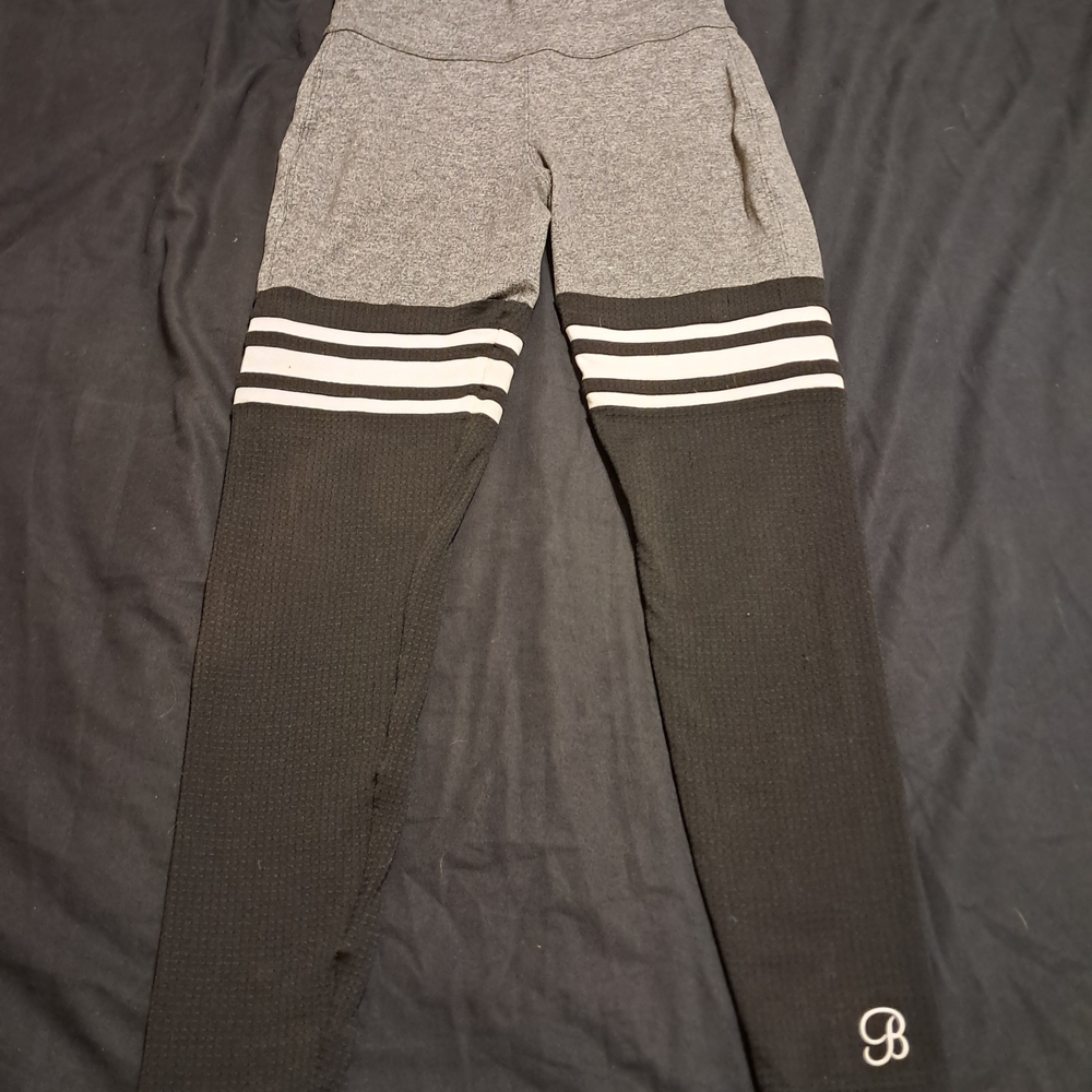 Bombshell Sportswear Gray and Black Womens Leggings